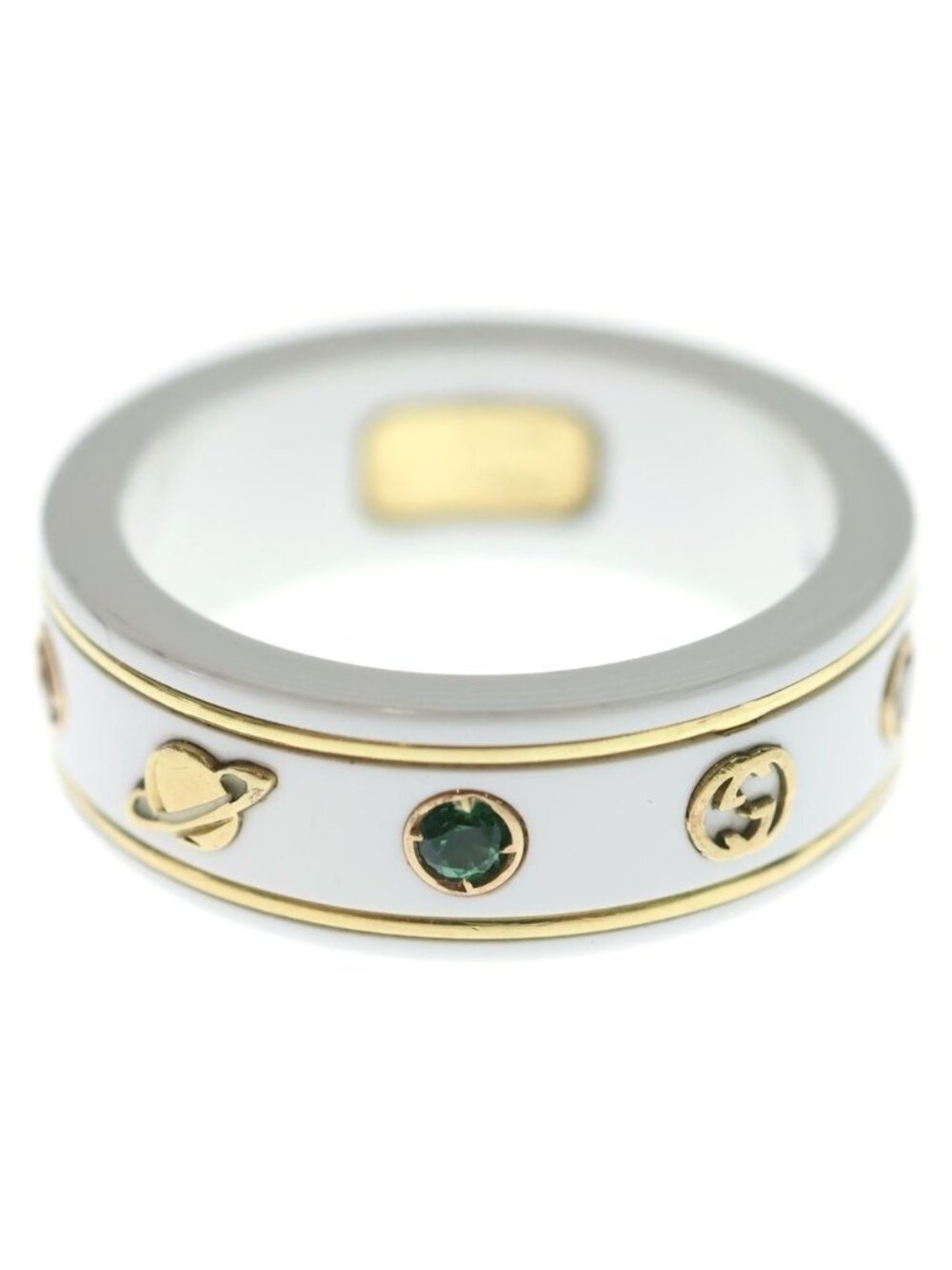 Gucci Gemstone Icon Ring White Ceramic - Picture 2 of 7